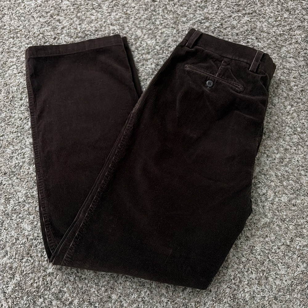 Cremieux Classics Corduroy Pants Brown Cotton Men's 35x32